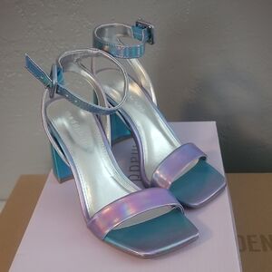 Madden Girl Iridescent Ankle Strap Heels